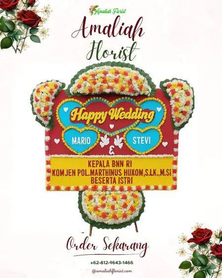 Papan Bunga Pernikahan Argatawang